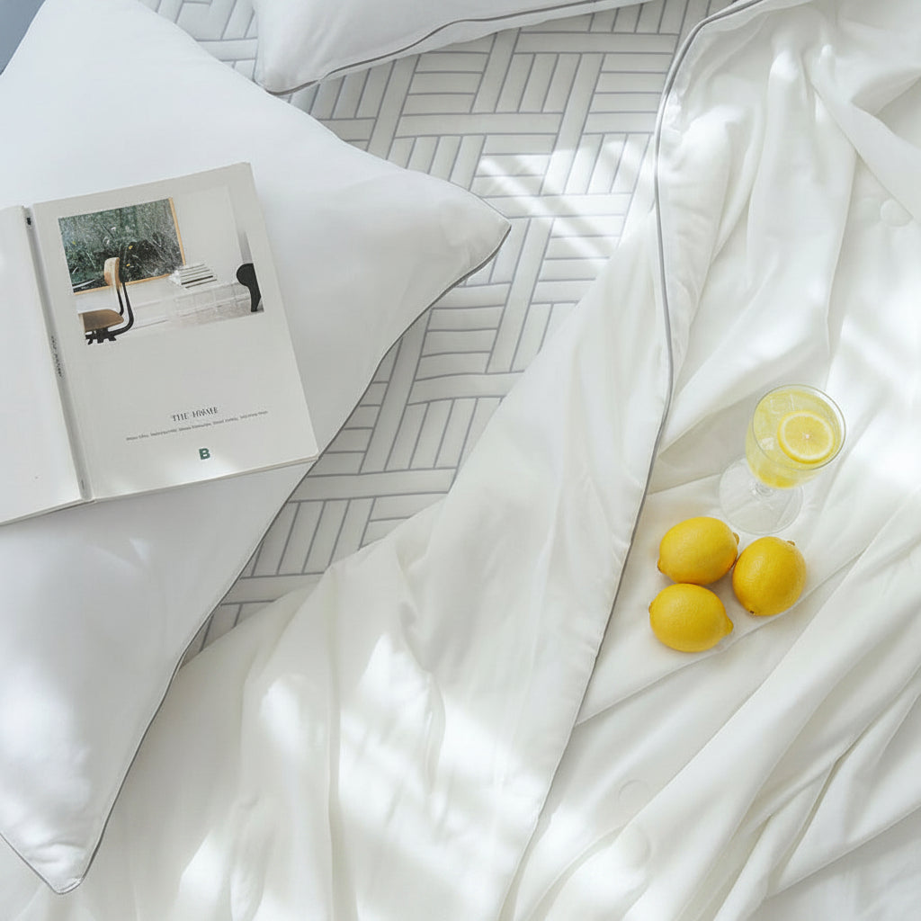 NUSOM Cool Cool Summer Blanket 白色涼感被  近拍細節 
